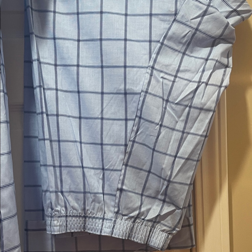 Diplomat Men's Light Blue Checkered Pajamas NWOT Never Worn - Picture 4 of 4